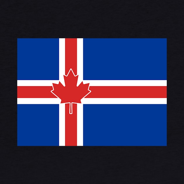 Iceland - Canada Flag Mashup by phneep